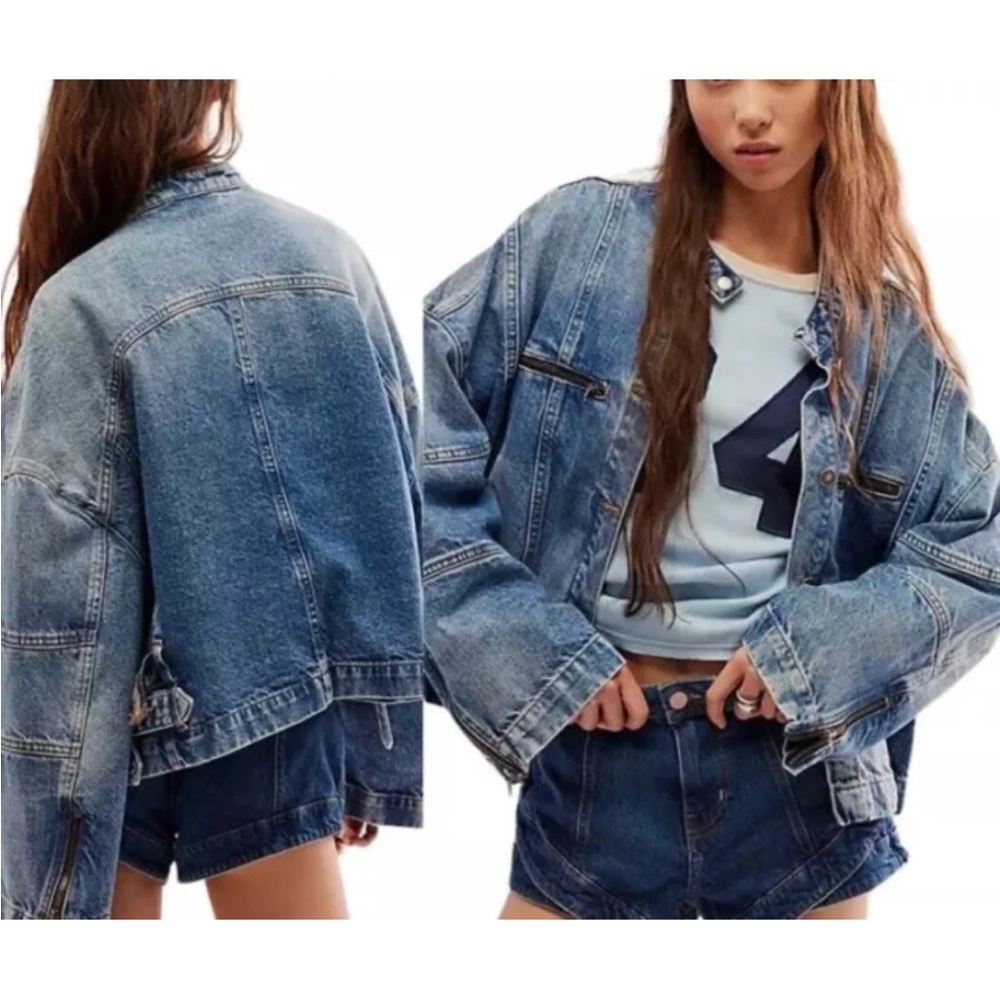 We The Free Blue Jean Jackets *NEW WITHOUT TAGS* - Picture 2 of 9